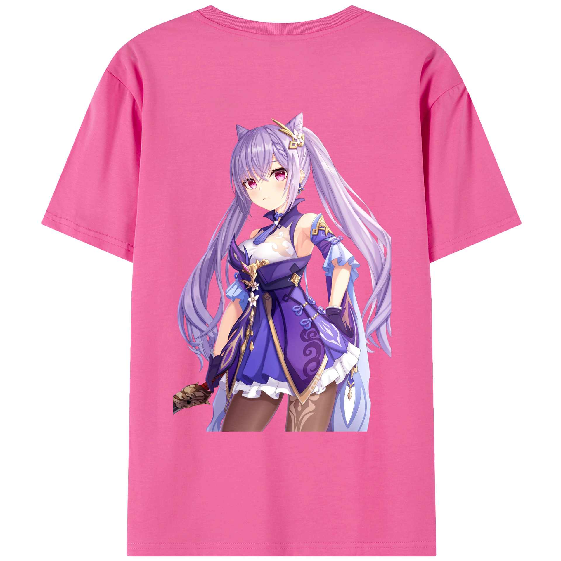 げんし神 刻晴 こくせい genshin Kokusei レディース半袖Tシャツ(バックプリント)